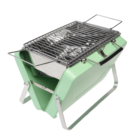 Portable Suitcase Bbq - Green