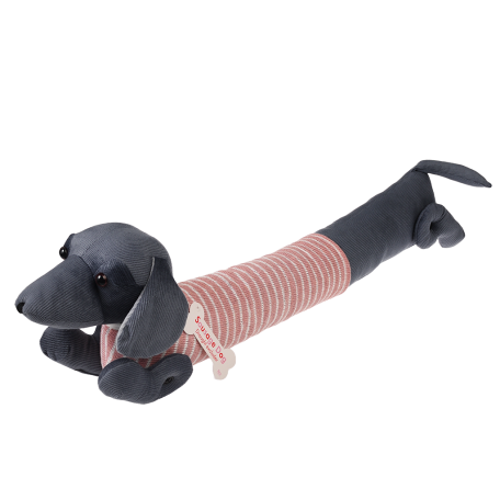 Sausage Dog Draught Excluder - Pink Jumper