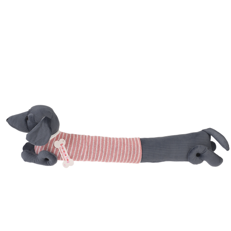 Sausage Dog Draught Excluder - Pink Jumper