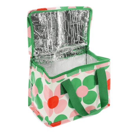 Lunch Bag - Pink And Green Daisy