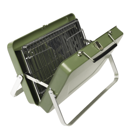 Portable Suitcase Bbq - Dark Green