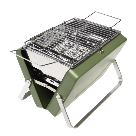 Portable Suitcase Bbq - Dark Green