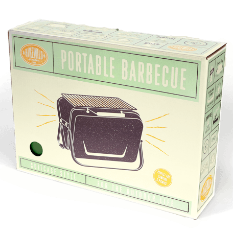 Portable suitcase bbq dark green