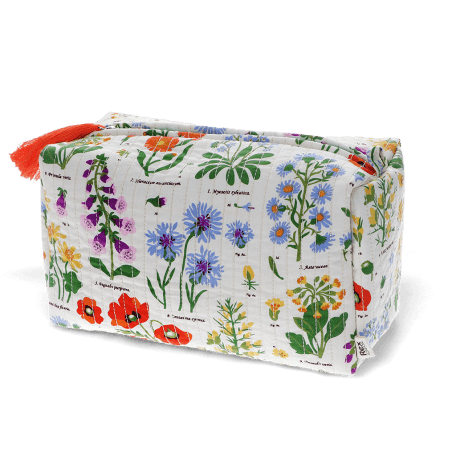 Quilted Wash Bag - Wild Flowers