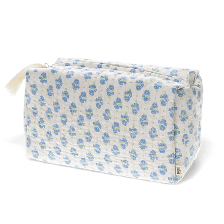 Quilted Wash Bag - Cornflower