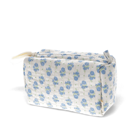 Quilted Makeup Bag - Cornflower