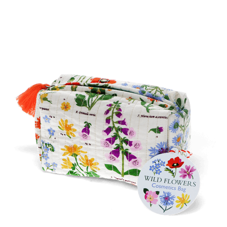 Quilted Makeup Bag - Wild Flowers