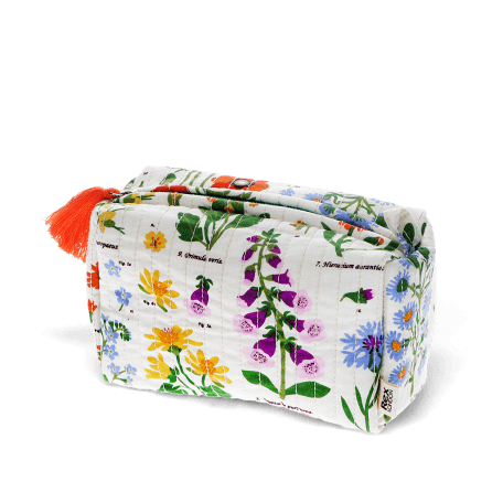 Quilted Makeup Bag - Wild Flowers