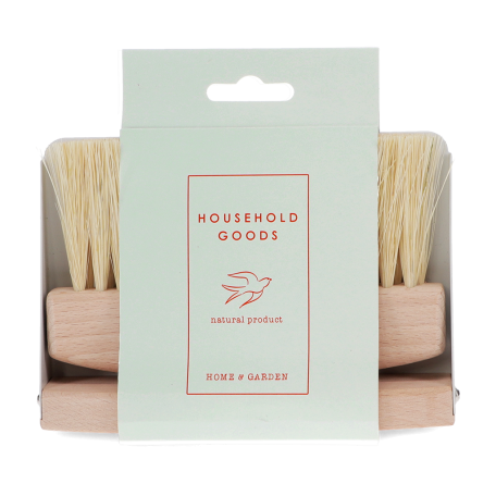 Wooden Table Brush And Pan Set - Soft Grey