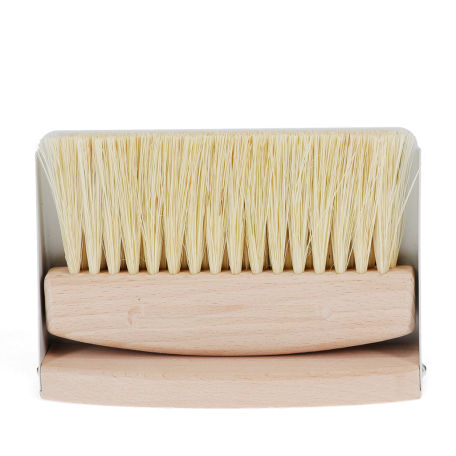 Wooden Table Brush And Pan Set - Soft Grey