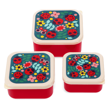 Snack Boxes (set Of 3) - Ladybird