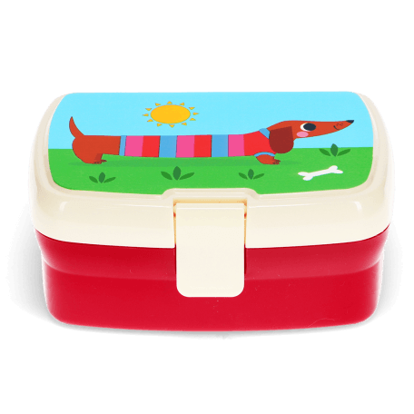 Sausage dog lunch box with tray