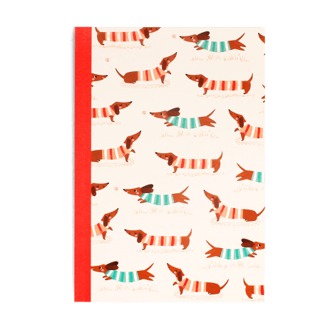 A5 Notebook - Sausage Dog (pattern)