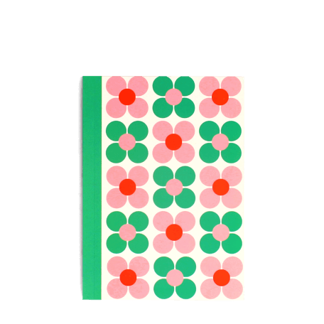 A6 Notebook - Pink And Green Daisy