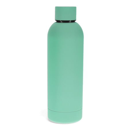 Rubber Coated Steel Bottle 500ml - Mint Green