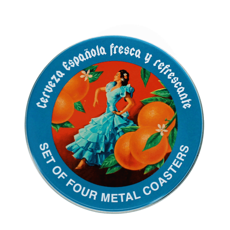 Metal Coasters - Cerveza Española (set Of 4)