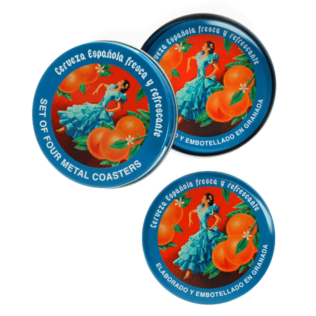 Metal Coasters - Cerveza Española (set Of 4)