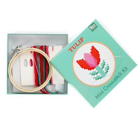 Mini cross-stitch kit - Tulip