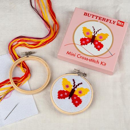 Mini cross-stitch kit - Butterfly