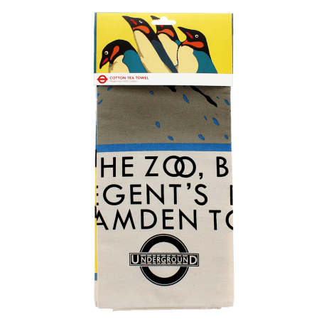 Cotton tea towel - TfL Vintage Poster "For the Zoo..."