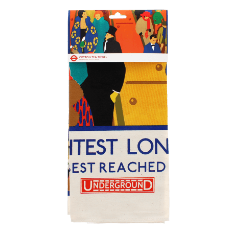 Cotton tea towel - TfL Vintage Poster "Brightest London"