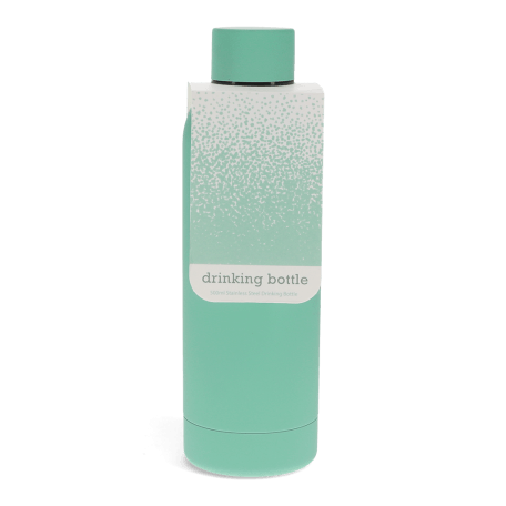 Rubber coated steel bottle 500ml - Mint green