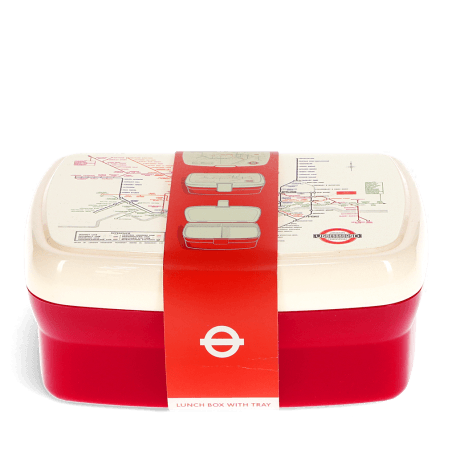 Lunch box with tray - TfL Heritage Tube map