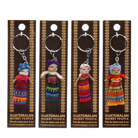 Worry dolls with keyring - Assorted