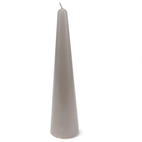 Tall cone candle - Light grey