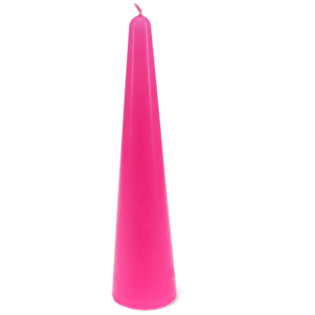 Tall cone candle - Bright Pink