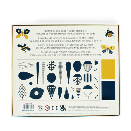 Wooden stamp set - Butterflies and Bugs