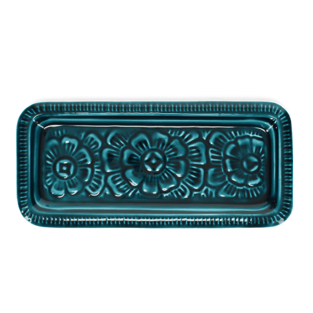 Enamel decorative tray - Blue