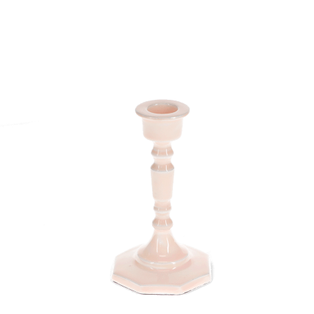 Enamel candlestick 13cm - Pink