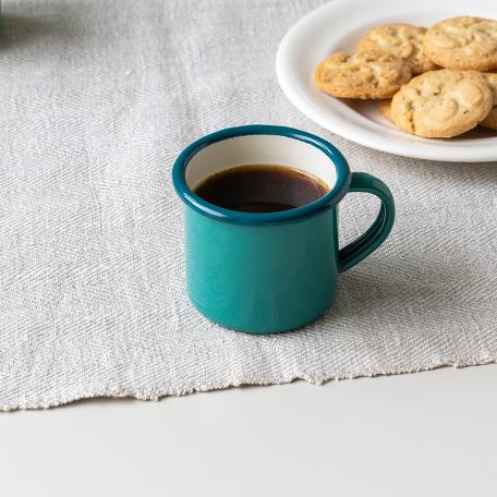 Enamel espresso mug - Teal