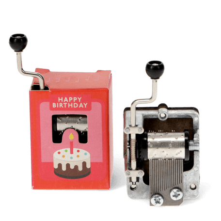 Hand-crank music box assorted- Happy Birthday