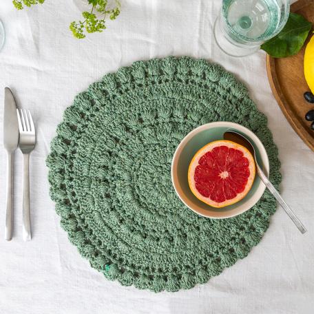 Crochet placemat - Green