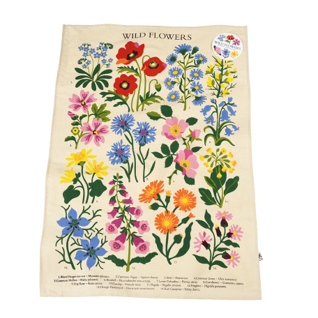 Wild Flowers Tea Towel