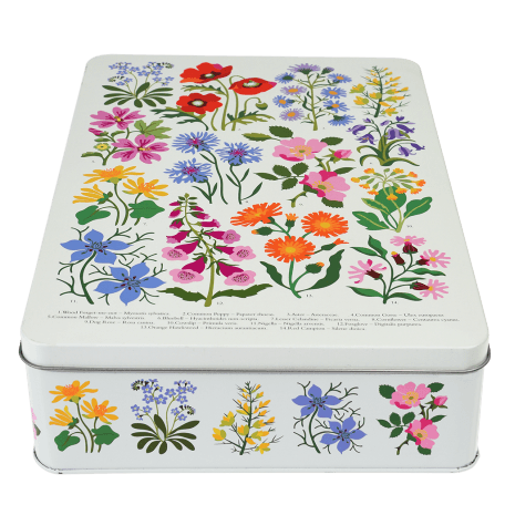 Wild Flowers Biscuit Tin