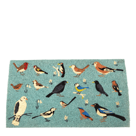 garden birds design doormat surface