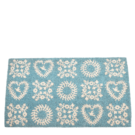 blue friendship design doormat surface