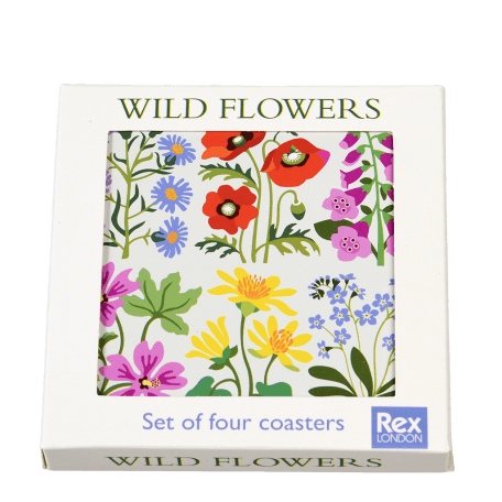 Wild Flowers coasters (set of 4) in box