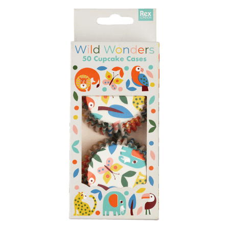 Wild Wonders cupcake cases pack of 50 in box