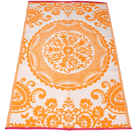 Recycled outdoor rug (180 x 120 cm) - Orange