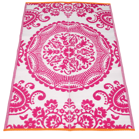 Recycled outdoor rug (180 x 120 cm) - Pink