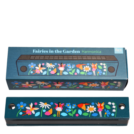 Fairies in the Garden Wooden Harmonica