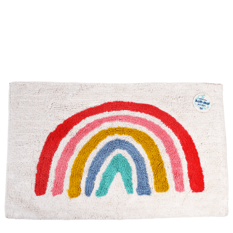 Rainbow Tufted Cotton Bath Mat