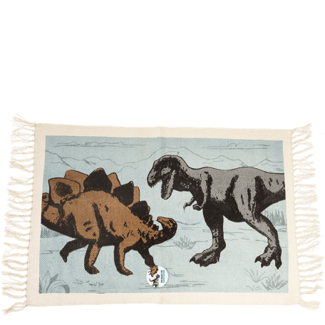 Prehistoric Land Dinosaur Cotton Rug