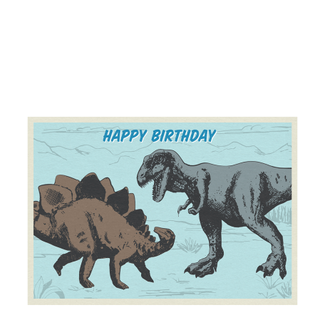 Prehistoric Land Dinosaur Birthday Card