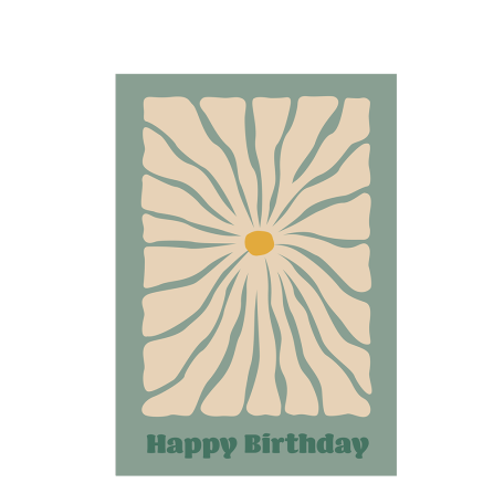 Flower Power Birthday Card