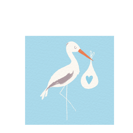 Blue Stork Card